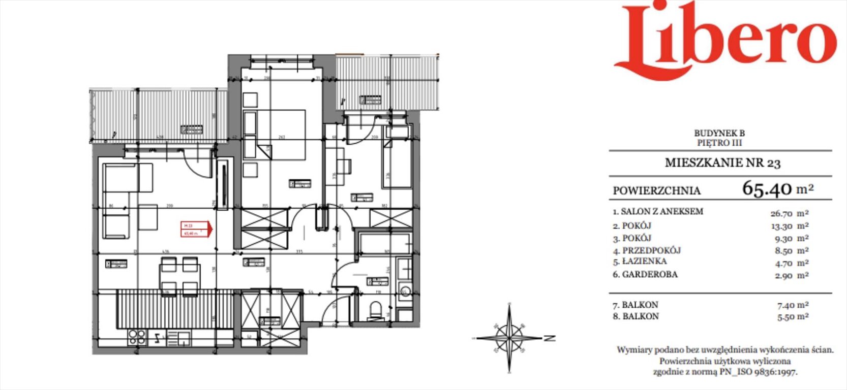 Mieszkanie trzypokojowe na sprzedaż Olsztyn  66m2 Foto 11