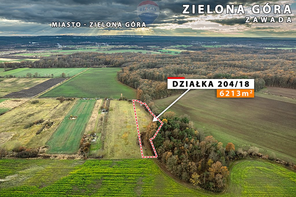 Działka rolna na sprzedaż Zielona Góra, Zawada  6 213m2 Foto 2