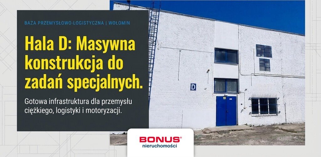 Magazyn 1900 m² z infrastrukturą dla przemysłu i logistyki Wołomin  1 900m2 Foto 1