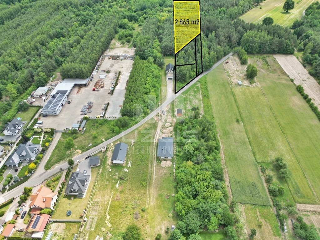 Sprzedam działkę leśną 2865 m² z mediami w Trablicach Trablice  2 865m2 Foto 1
