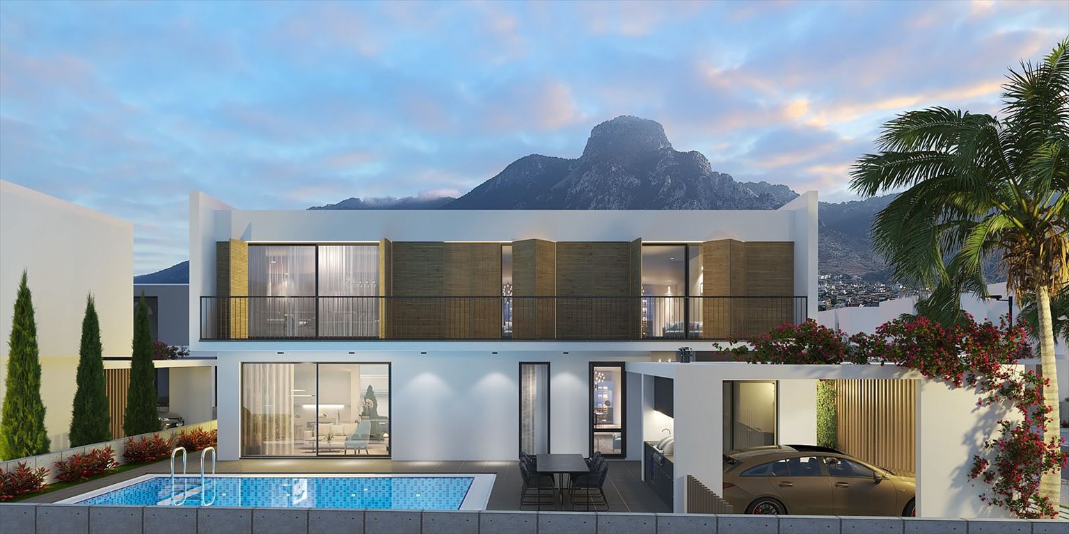 Wille z basenem, widok na góry i morze, Girne Cypr, Karşıyaka, Karşıyaka, Girne, Cypr Północny  283m2 Foto 1