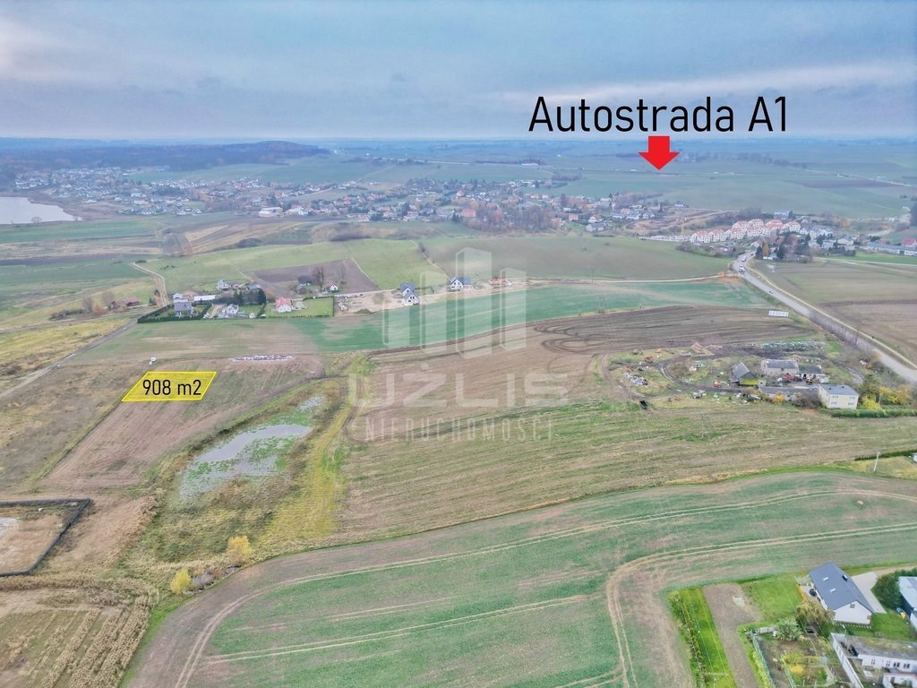 Działka budowlana 908 m2 w Stanisławie – cisza i bliskość Tczewa Stanisławie  908m2 Foto 1