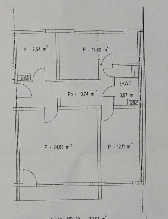 Mieszkanie czteropokojowe  na wynajem Brzesko, Władysława Jagiełły, OSIEDLE Jagiełły 5  73m2 Foto 9