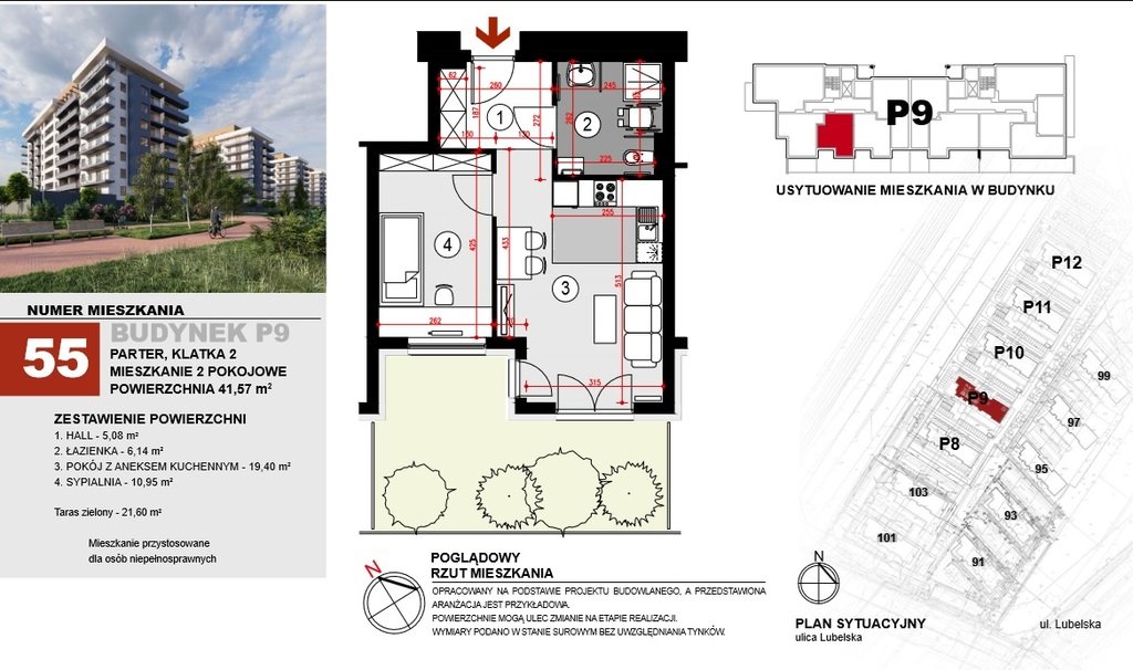 Mieszkanie dwupokojowe na sprzedaż Rzeszów, Lubelska  42m2 Foto 3