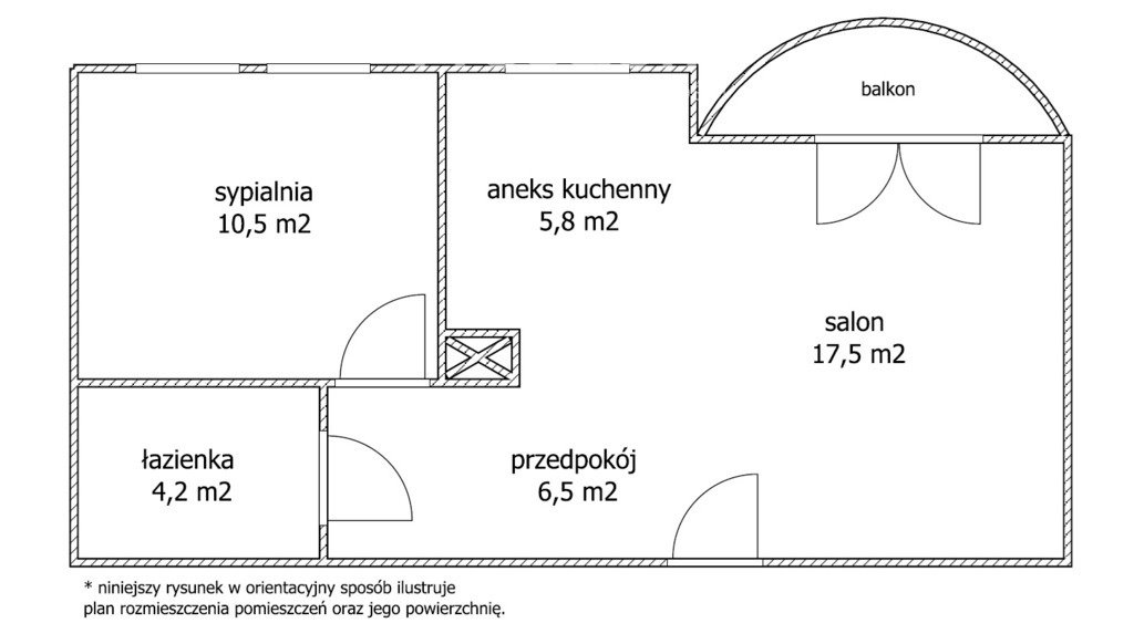 Mieszkanie dwupokojowe na sprzedaż Iława  47m2 Foto 13