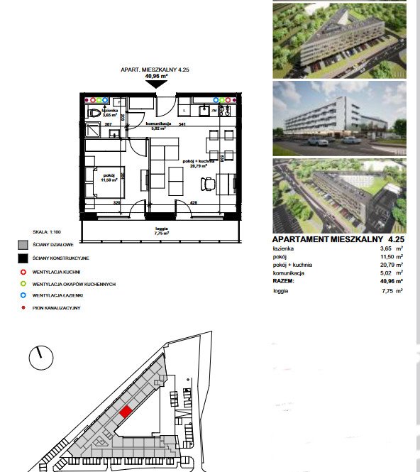 Mieszkanie dwupokojowe na sprzedaż Wrocław, Krzyki, Partynice  41m2 Foto 17