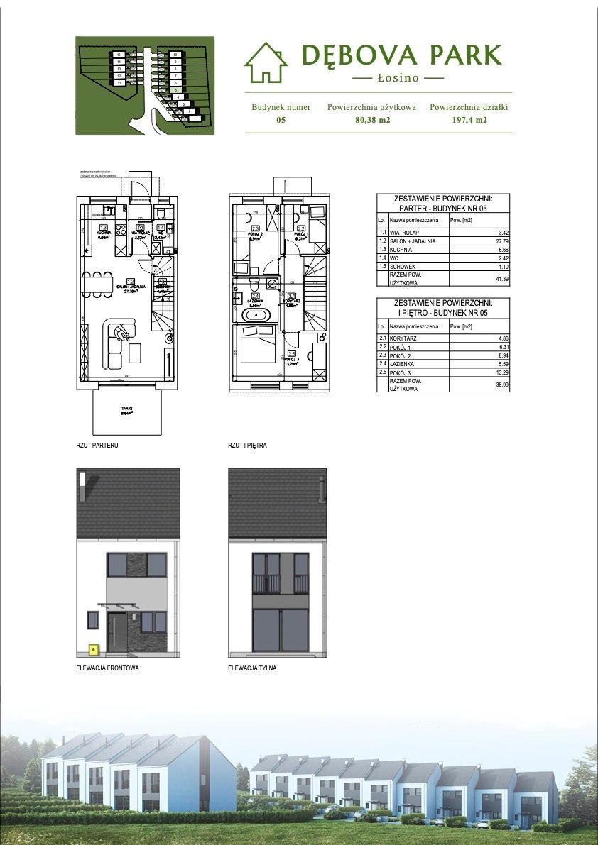 Dom na sprzedaż Łosino, Dębowa  80m2 Foto 6