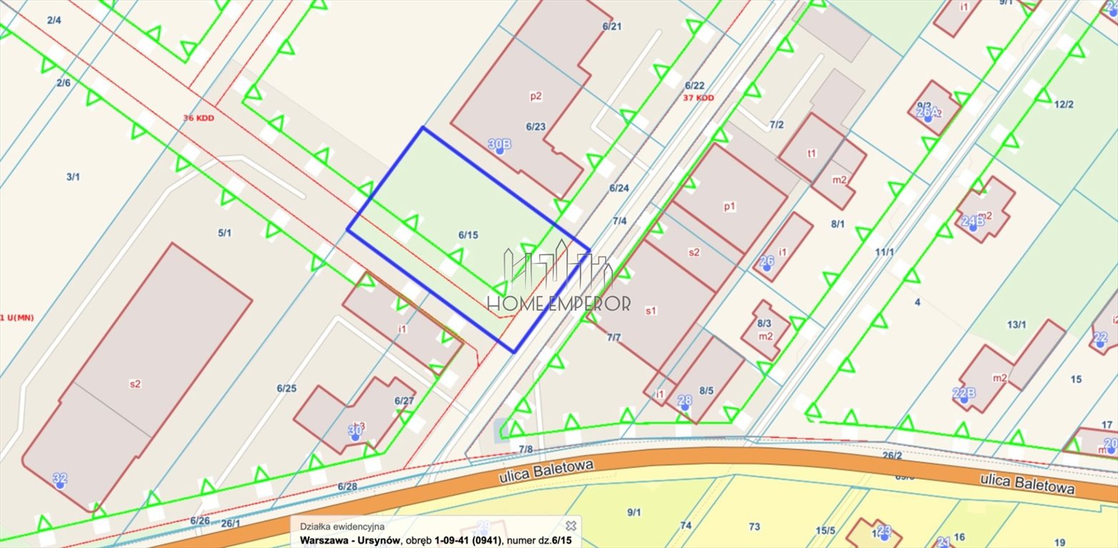 Działka 1673 m² pod zabudowę jednorodzinną i usługi - polecam! Warszawa, Ursynów, Jeziorki, Baletowa  1 673m2 Foto 1