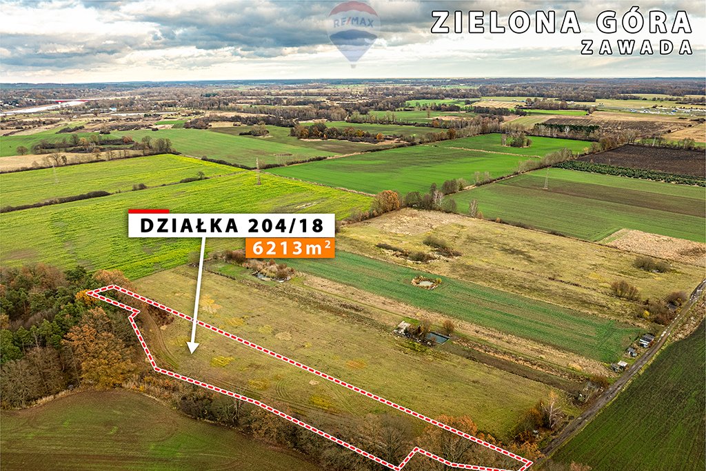 Działka rolna na sprzedaż Zielona Góra, Zawada  6 213m2 Foto 9