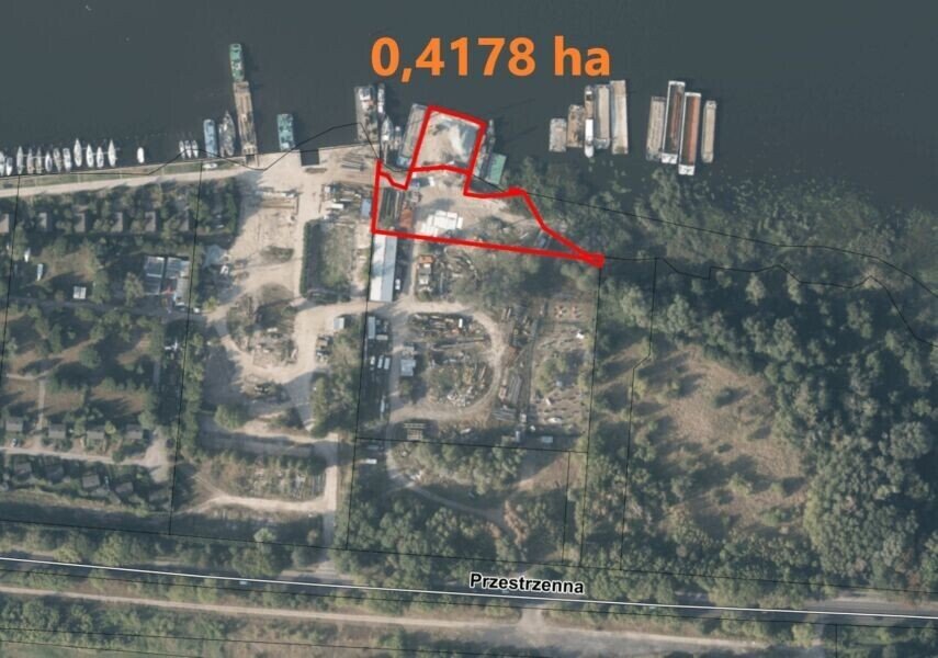 Działka pod turystykę z nabrzeżem – Szczecin, Przestrzenna Szczecin, Przestrzenna  4 178m2 Foto 1