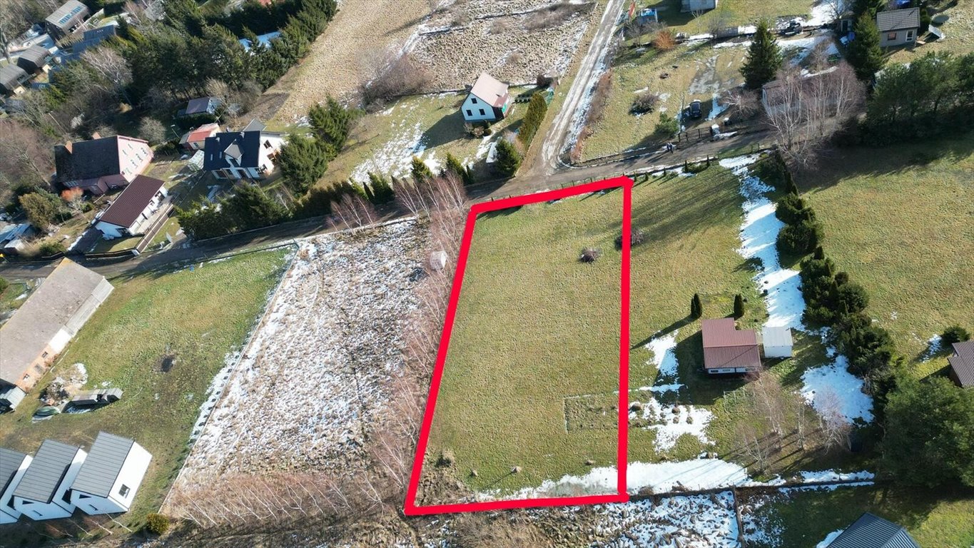 Działka inwestycyjna 1276 m² blisko jeziora i plaży Jezierzany, Spacerowa  1 276m2 Foto 1
