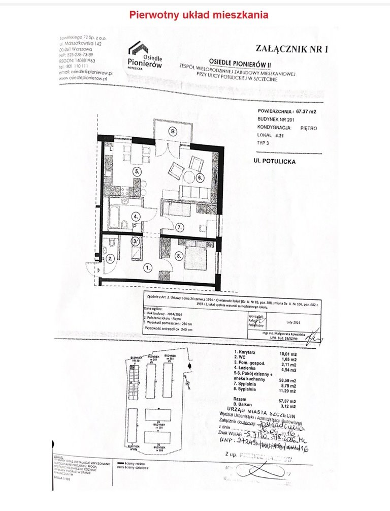 Mieszkanie trzypokojowe na sprzedaż Szczecin, Nowe Miasto, Potulicka  67m2 Foto 17