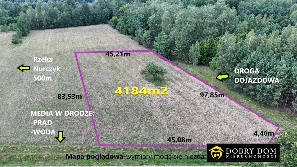 Działka 4184 m² z warunkami zabudowy i dostępem do mediów Pokaniewo-Kolonia  4 184m2 Foto 1