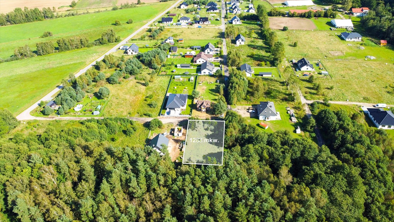 Sprzedam działkę 1288 m² w Wrzeście z mediami i lasem Wrzeście  1 288m2 Foto 1