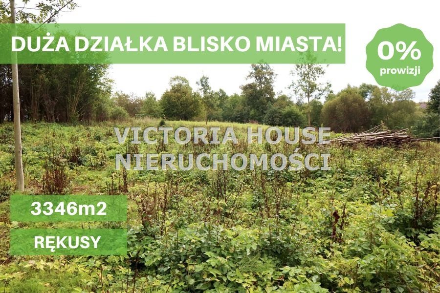 Sprzedam działkę 3346 m² w Rękusach z dostępem do mediów Rękusy  3 346m2 Foto 1