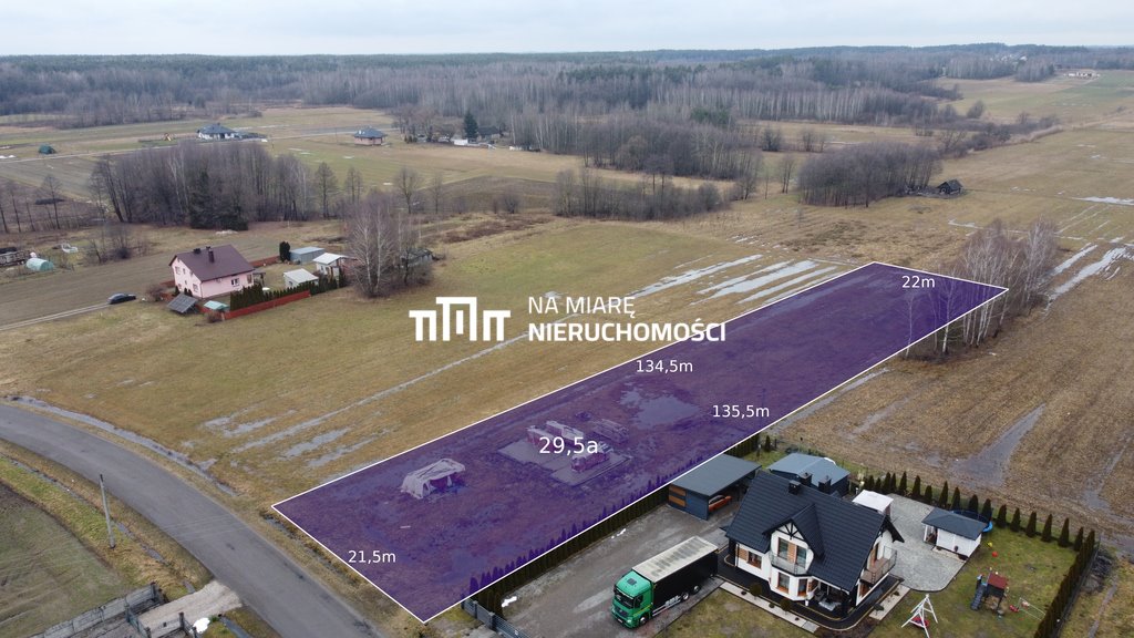 Działka budowlana w Ociece z fundamentami i projektem domu Ocieka  2 925m2 Foto 1