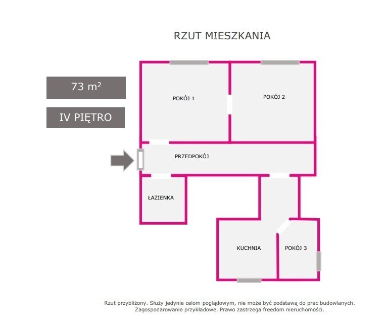 Mieszkanie trzypokojowe na wynajem Sosnowiec, Bracka  73m2 Foto 2