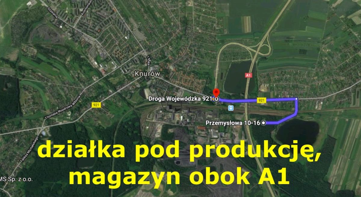 Działka przemysłowa 7 976 m² z dostępem do A1 i mediami Knurów  7 976m2 Foto 1