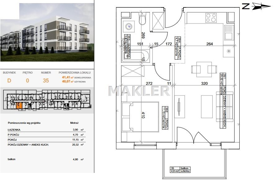 Mieszkanie dwupokojowe na sprzedaż Bydgoszcz, Szwederowo  40m2 Foto 4