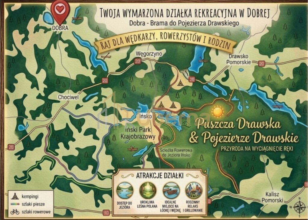 Polecam działkę rekreacyjną 701 m² w Słowikowym Osiedlu Dobra Dobra  701m2 Foto 1