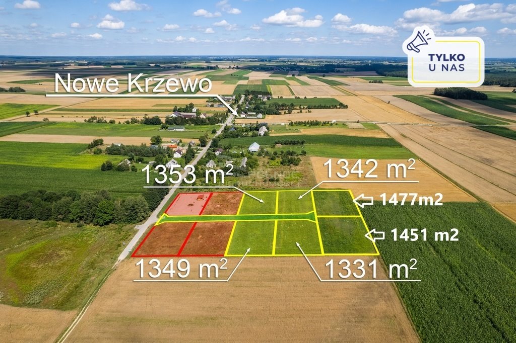 Działka budowlana na sprzedaż Krzewo  1 477m2 Foto 1