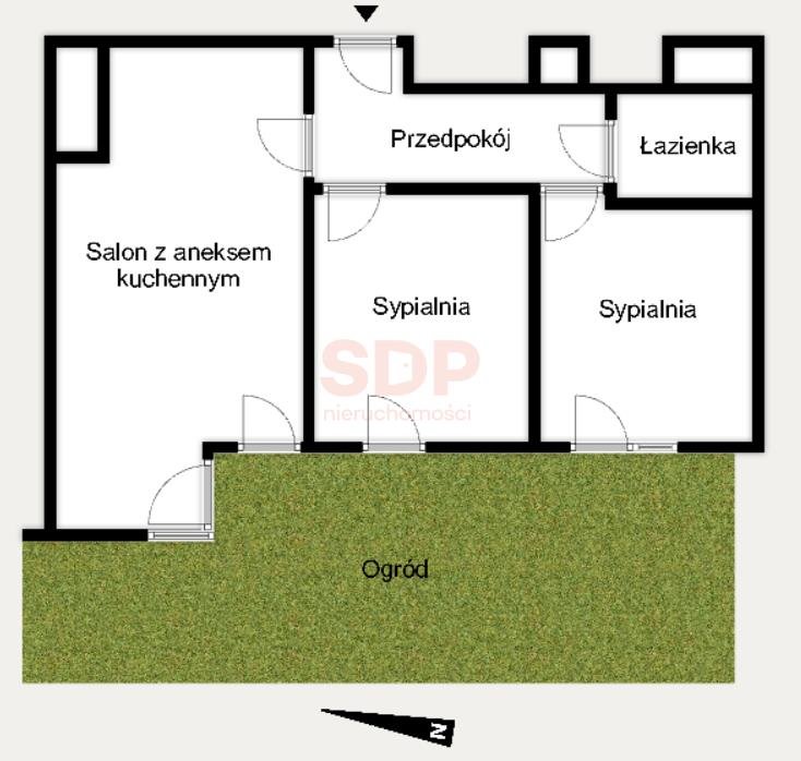 Mieszkanie trzypokojowe na sprzedaż Wrocław, Śródmieście, Kleczków, Wybrzeże Conrada - Korzeniowskiego  57m2 Foto 2