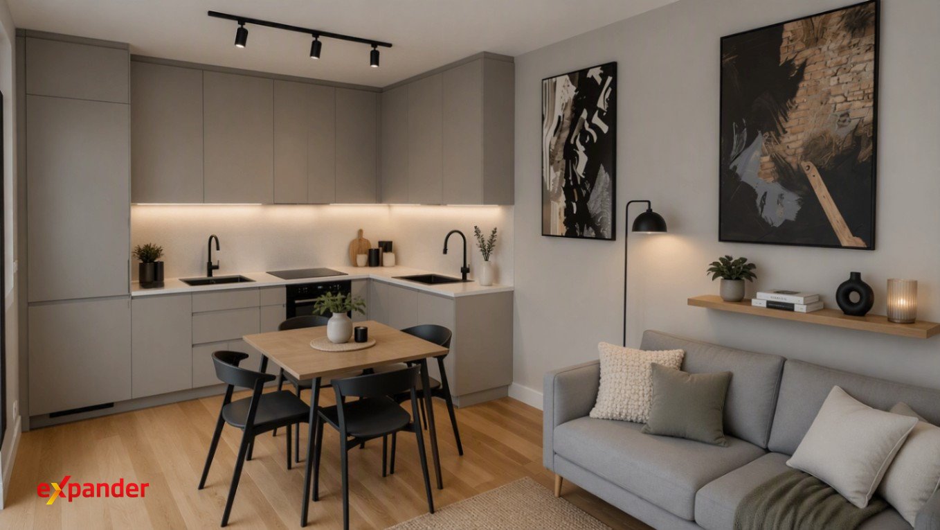 Nowoczesne 3-pokojowe mieszkanie 43,39 m² w Koninie - loggia Konin, Topazowa  43m2 Foto 1