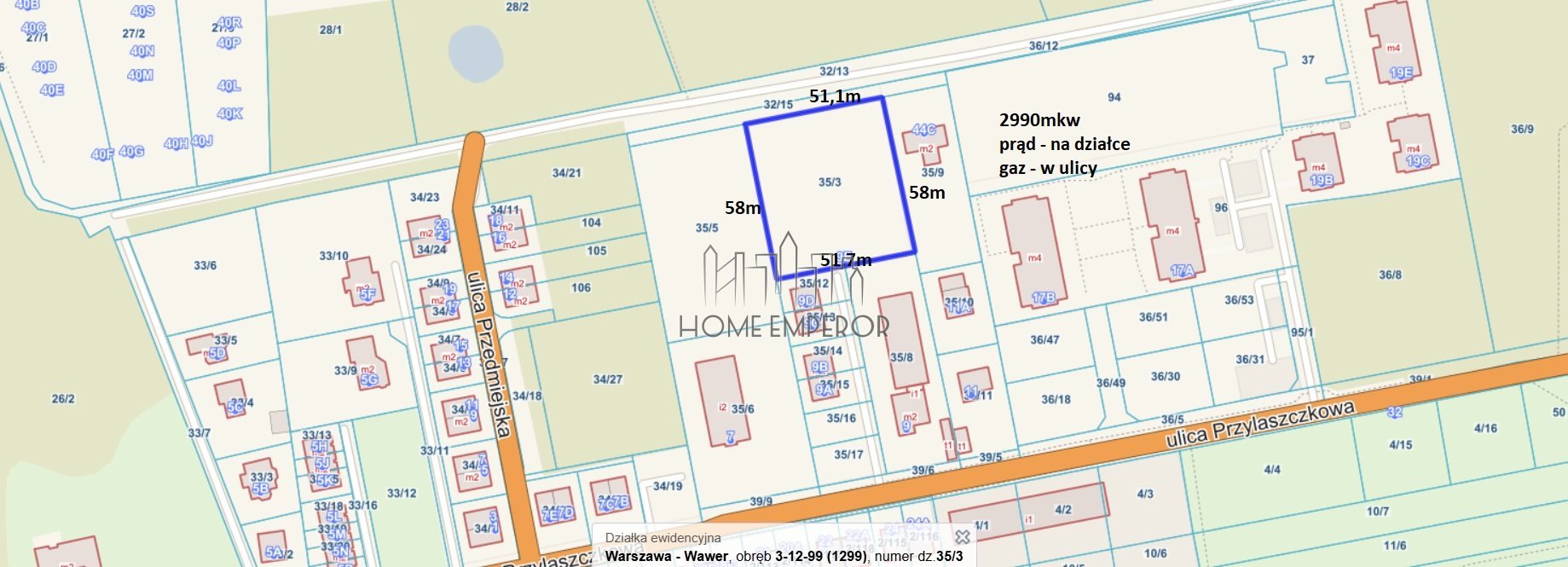 Działka budowlana na sprzedaż Warszawa, Wawer, Falenica, Przylaszczkowa  2 990m2 Foto 1