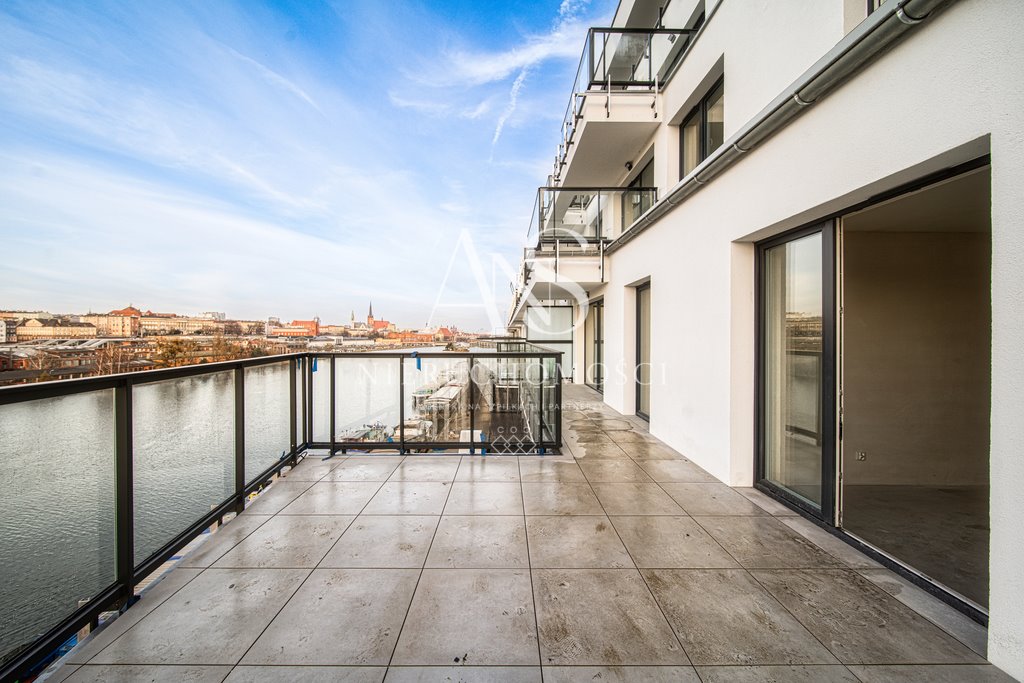 Apartament z tarasem nad Odrą - widok na Wenecję i marinę Szczecin, Międzyodrze-Wyspa Pucka, Leona Heyki  58m2 Foto 1