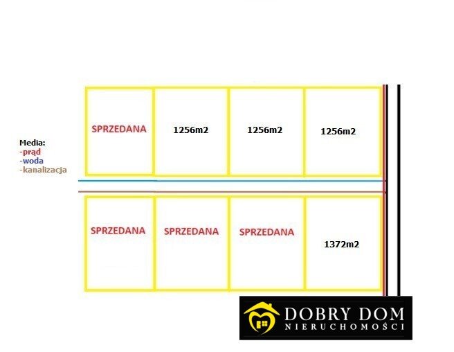 Sprzedam działki budowlane w Boćkach z mediami i warunkami zabudowy Boćki  1 256m2 Foto 1