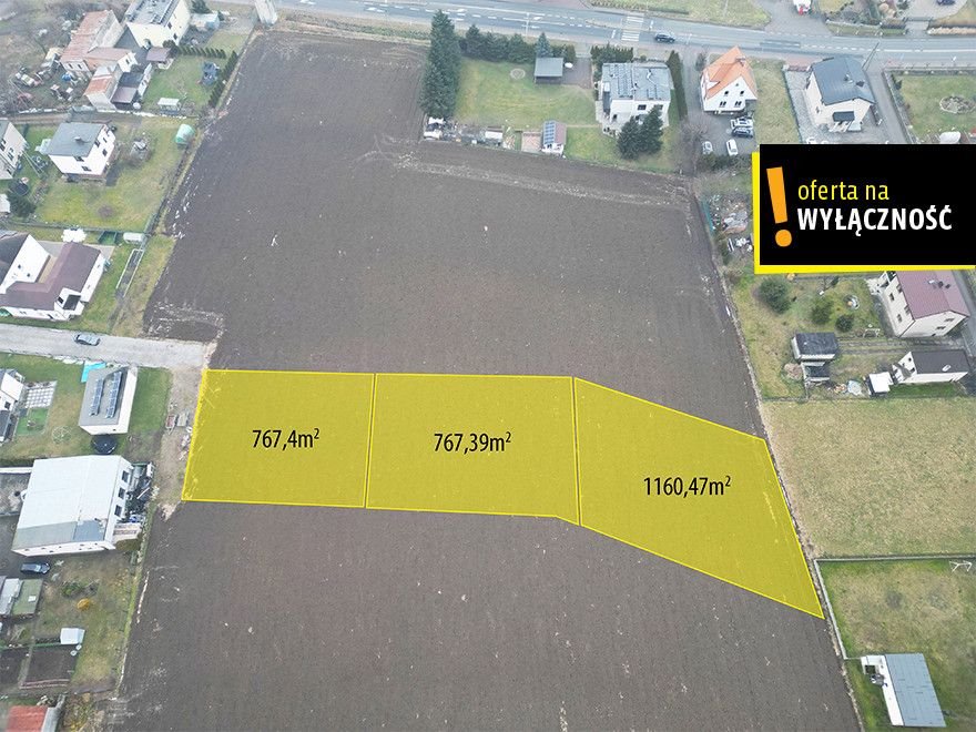 Działki budowlane w Krzyżanowicach, 2695 m², spokojna okolica Krzyżanowice, Kolejowa  2 695m2 Foto 1