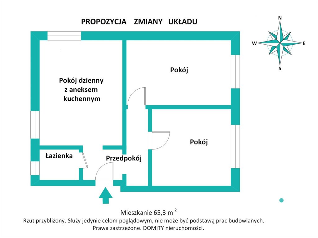 Mieszkanie trzypokojowe na sprzedaż Wrocław, Brochów, Ignacego Mościckiego  66m2 Foto 8