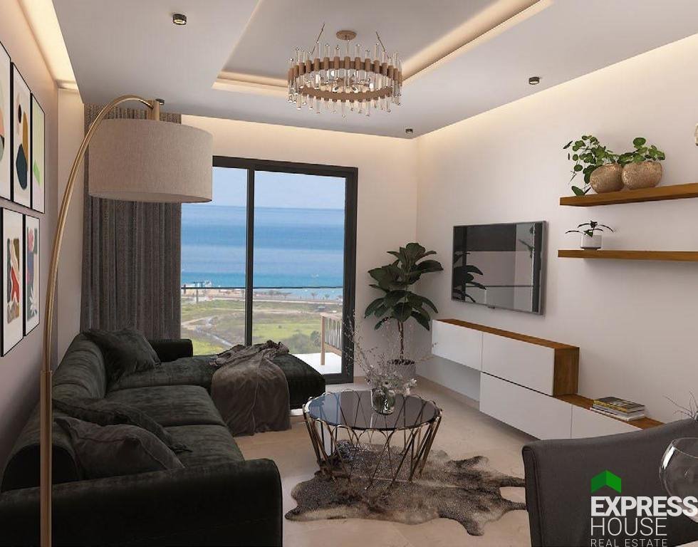 Luksusowy 1+1 z prywatną plażą i wysoką stopą zwrotu Cypr, Trikomo  62m2 Foto 1