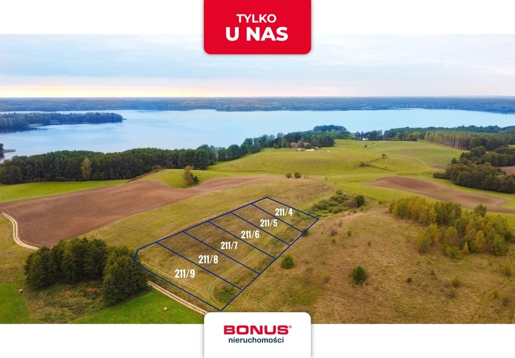 Działka rekreacyjna nad jeziorem Dadaj, 1248 m2, widokowa Najdymowo  1 248m2 Foto 1