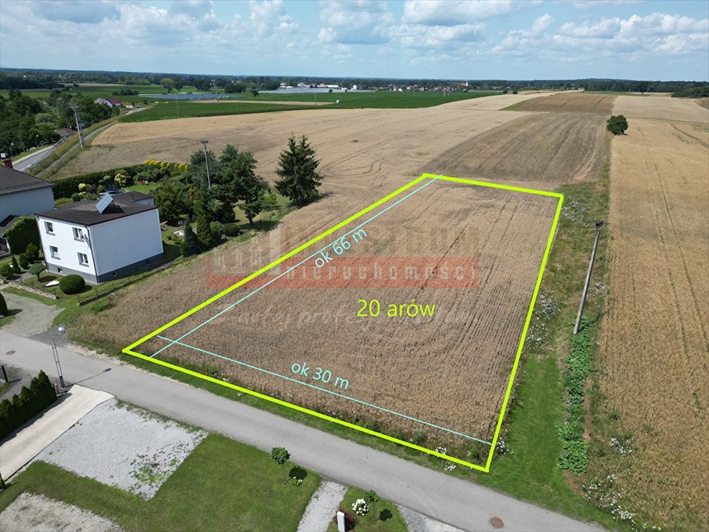 Działka budowlana 2003 m² z mediami, pod zabudowę jednorodzinną Rozwadza  2 003m2 Foto 1