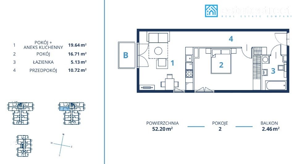 Mieszkanie dwupokojowe na sprzedaż Kraków, Ruczaj, Karola Bunscha  52m2 Foto 8