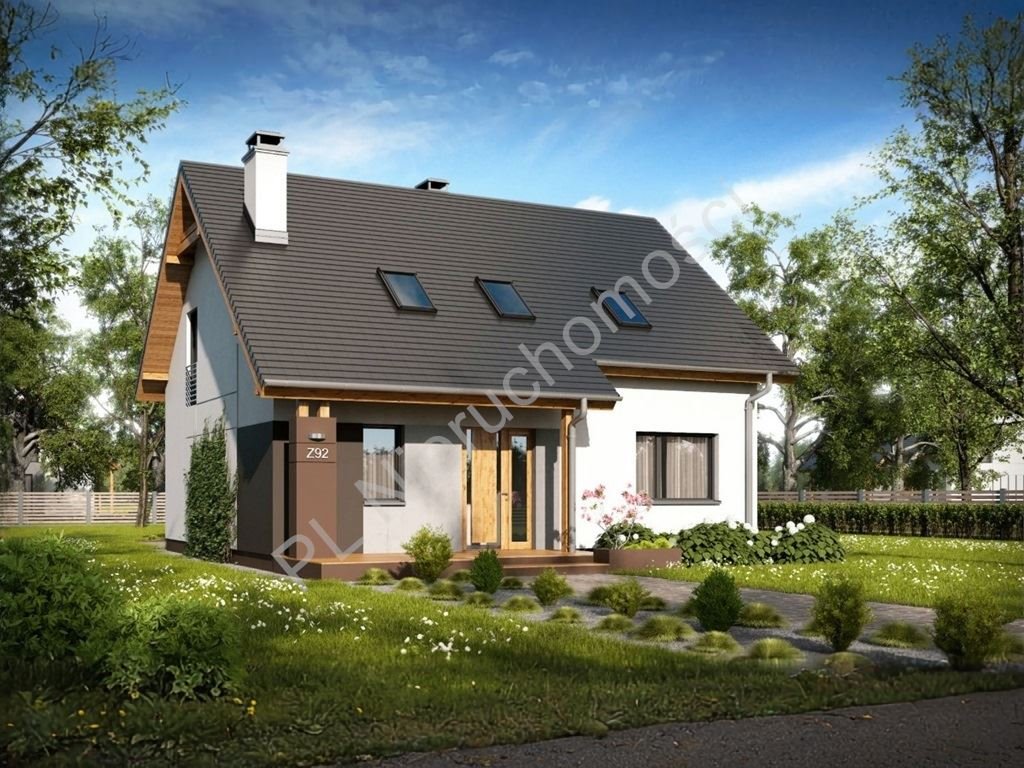 Nowoczesny dom 150 m2 z dużą działką i technologią szkieletową. Otrębusy  150m2 Foto 1