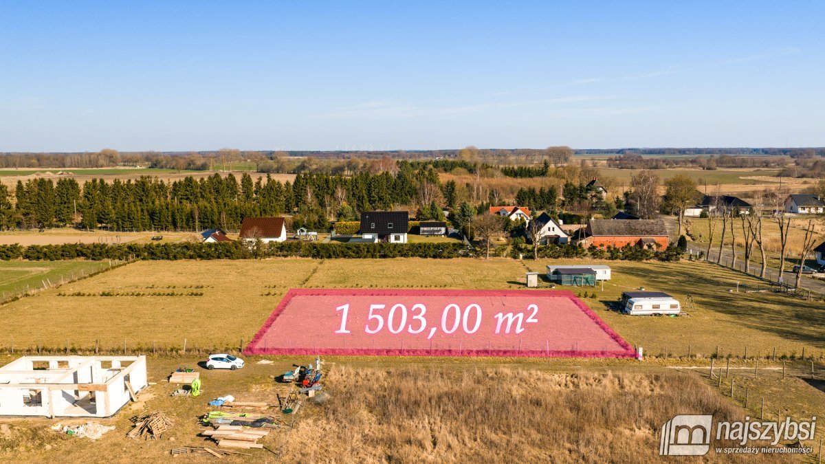 Działka w Jarszewie 1503 m2, spokojna okolica, blisko Kamień Pomorski Jarszewo  1 503m2 Foto 1