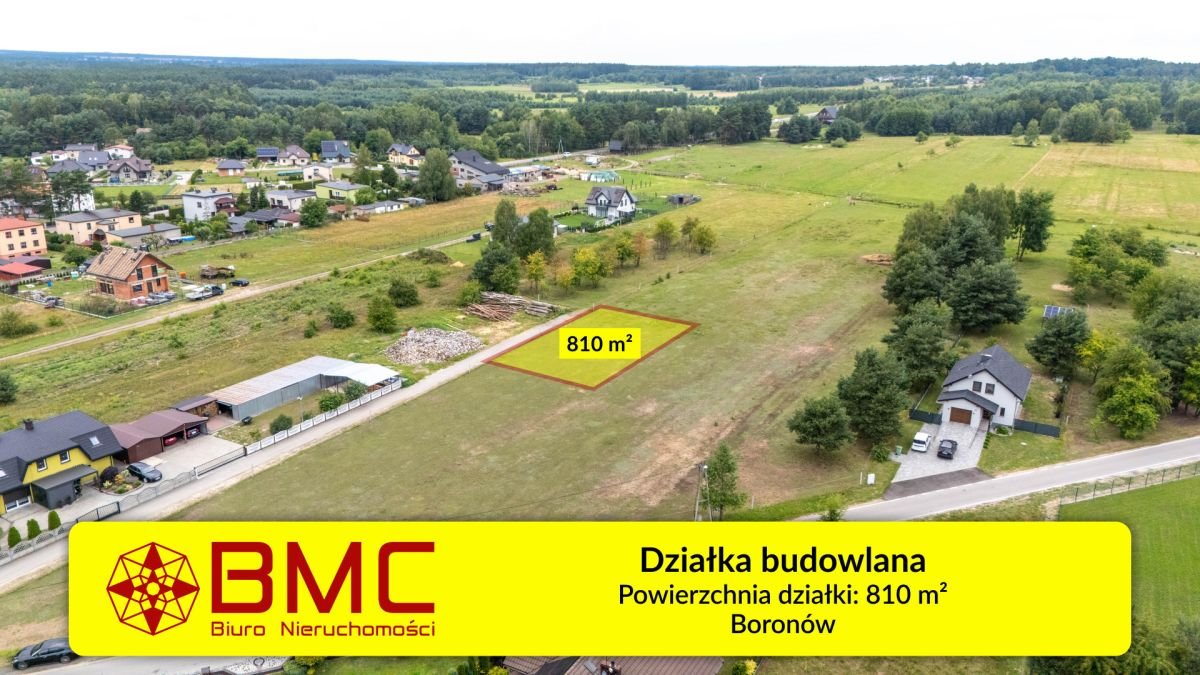 Działka budowlana 810 m² w Boronowie - media i udział w drodze Boronów, Grabińska  810m2 Foto 1