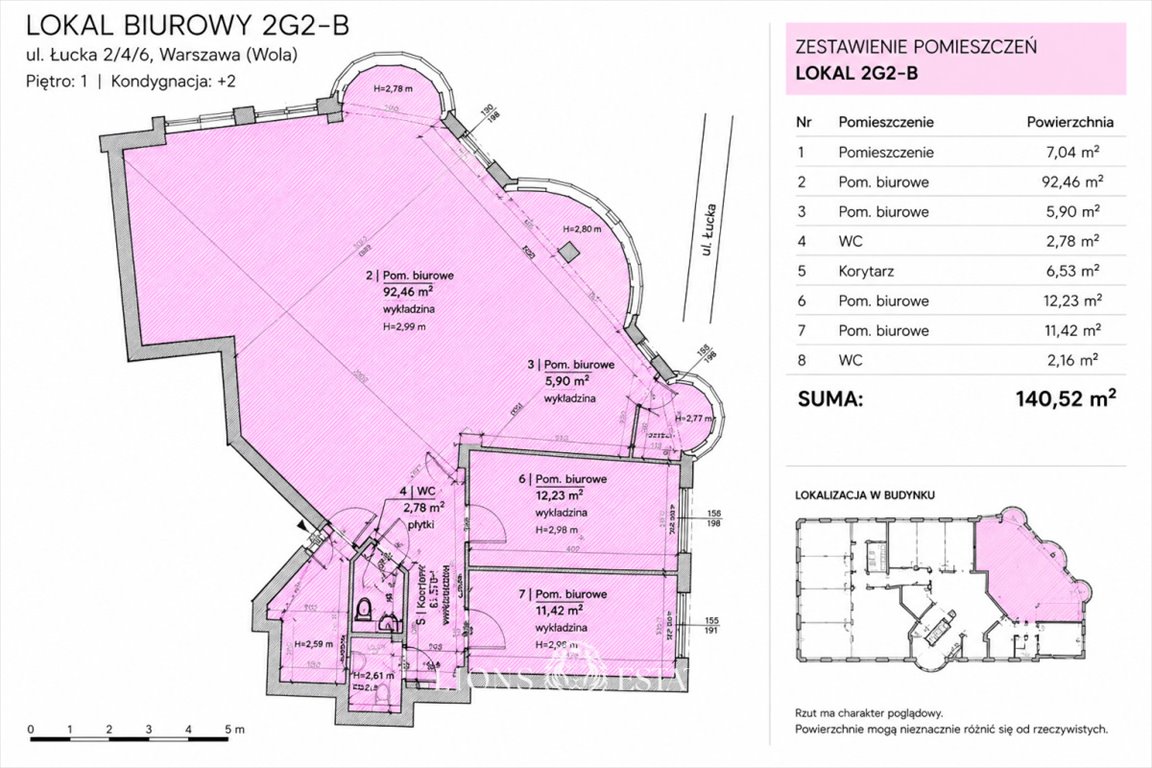 Zapraszam do wynajmu nowoczesnego biura 140 m² przy Łuckiej Warszawa, Wola Mirów, Łucka  141m2 Foto 1