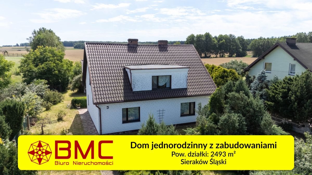 Polecam dom z działką 2500 m², fotowoltaiką i garażem Sieraków Śląski, Myśliwska  110m2 Foto 1