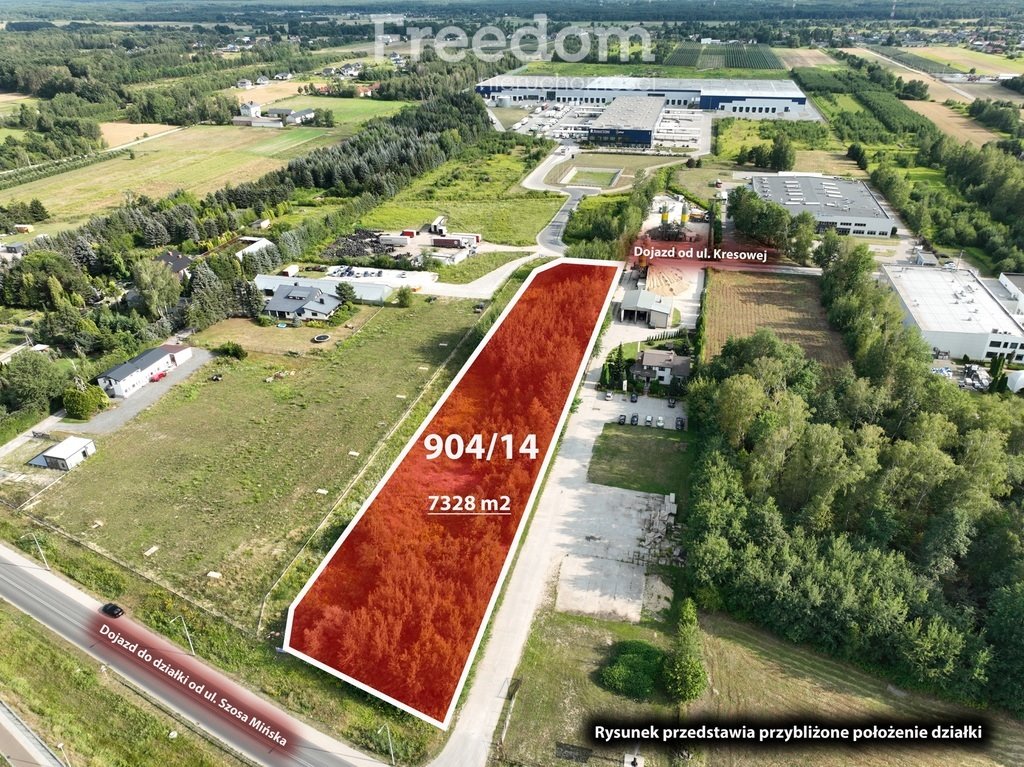 Działka przemysłowa 7328 m2 przy A2, media, dobra komunikacja Duchnów, Szosa Mińska  7 328m2 Foto 1