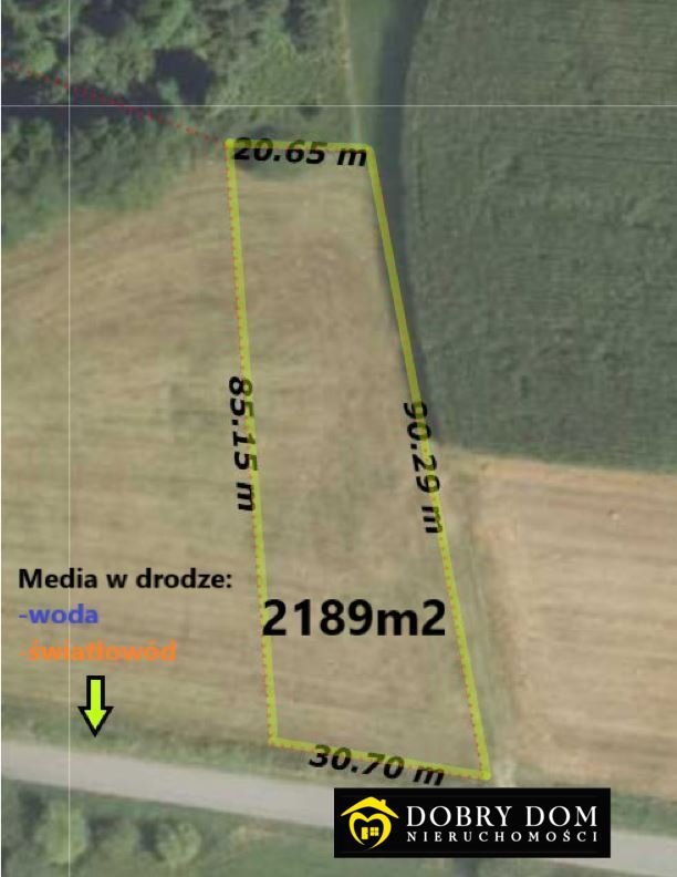 Działka 2189 m² z WZ, blisko rzeki, asfalt, media Jasionówka  2 189m2 Foto 1