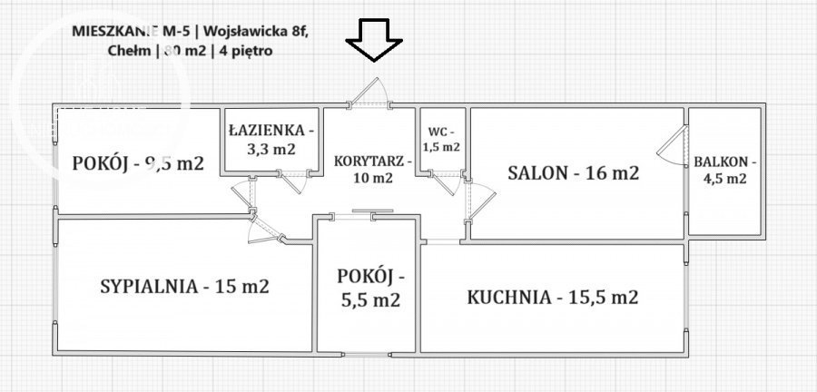 Mieszkanie czteropokojowe  na sprzedaż Chełm, Wojsławicka  85m2 Foto 4