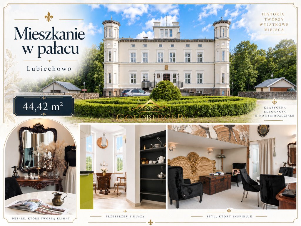 Mieszkanie w zabytkowym pałacu 44 m² w Lubiechowie - polecam! Lubiechowo  44m2 Foto 1