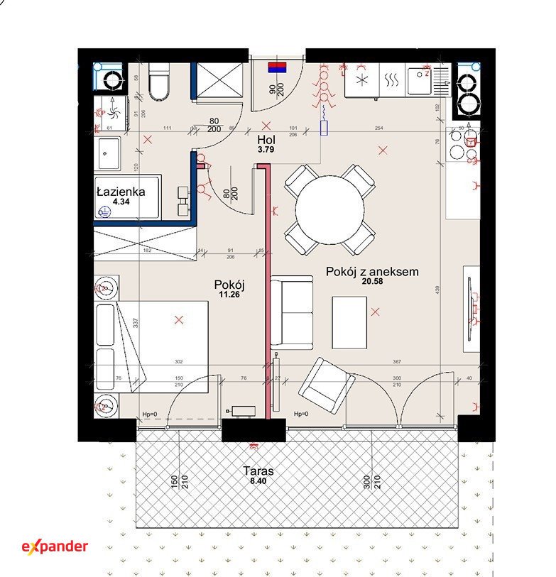 Na sprzedaż przestronne 2-pokojowe mieszkanie 38 m² w Poznaniu Poznań, Starołęka-Minikowo-Marlewo, Unii Lubelskiej  40m2 Foto 1