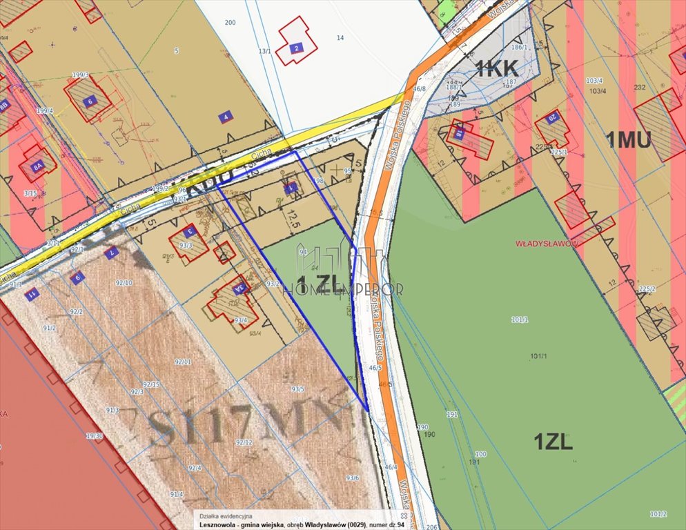 Działka budowlana na sprzedaż Władysławów, Cicha  2 444m2 Foto 1