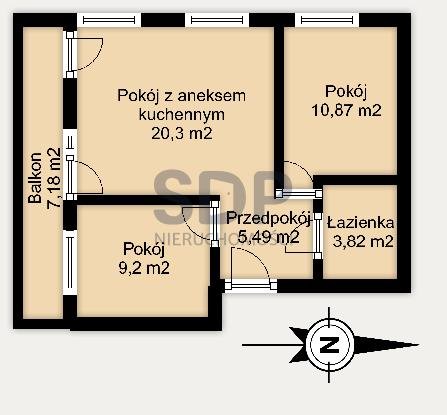 Mieszkanie trzypokojowe na sprzedaż Wrocław, Psie Pole, Zakrzów, Zatorska  50m2 Foto 6