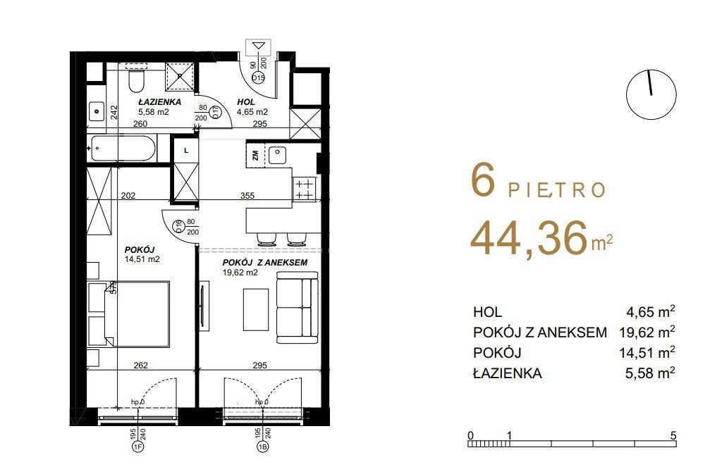 Mieszkanie dwupokojowe na sprzedaż Lublin, Śródmieście  44m2 Foto 2