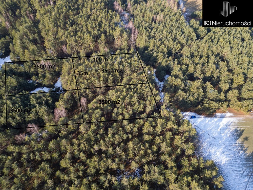 Działki leśne pod zabudowę w Stoczku, 3,5 tys. m² Stoczek, Leśna  3 500m2 Foto 1